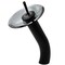 Novatto FALLS Single Lever Waterfall Vessel Faucet Set, Matte Black/ Smoke Glass GF-001MB-S-PUD - alternate 3